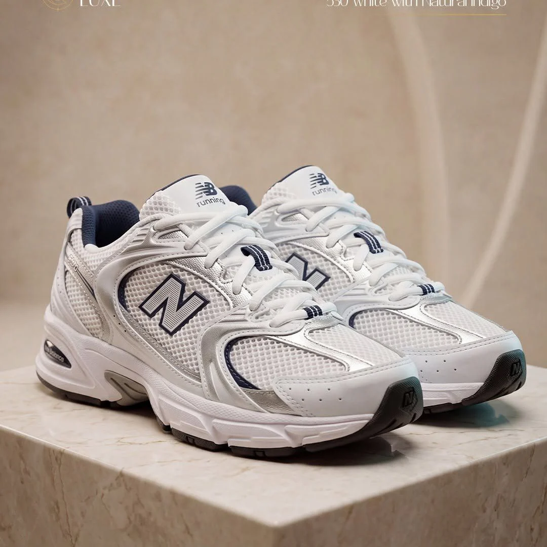 New Balance 530 White with Natural Indigo