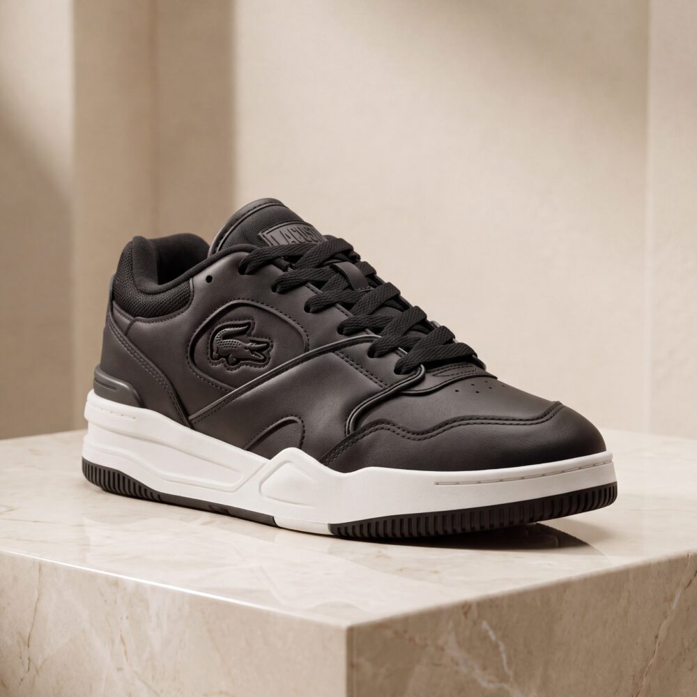 Lacoste Lineshot Leather Sneakers • Black Edition