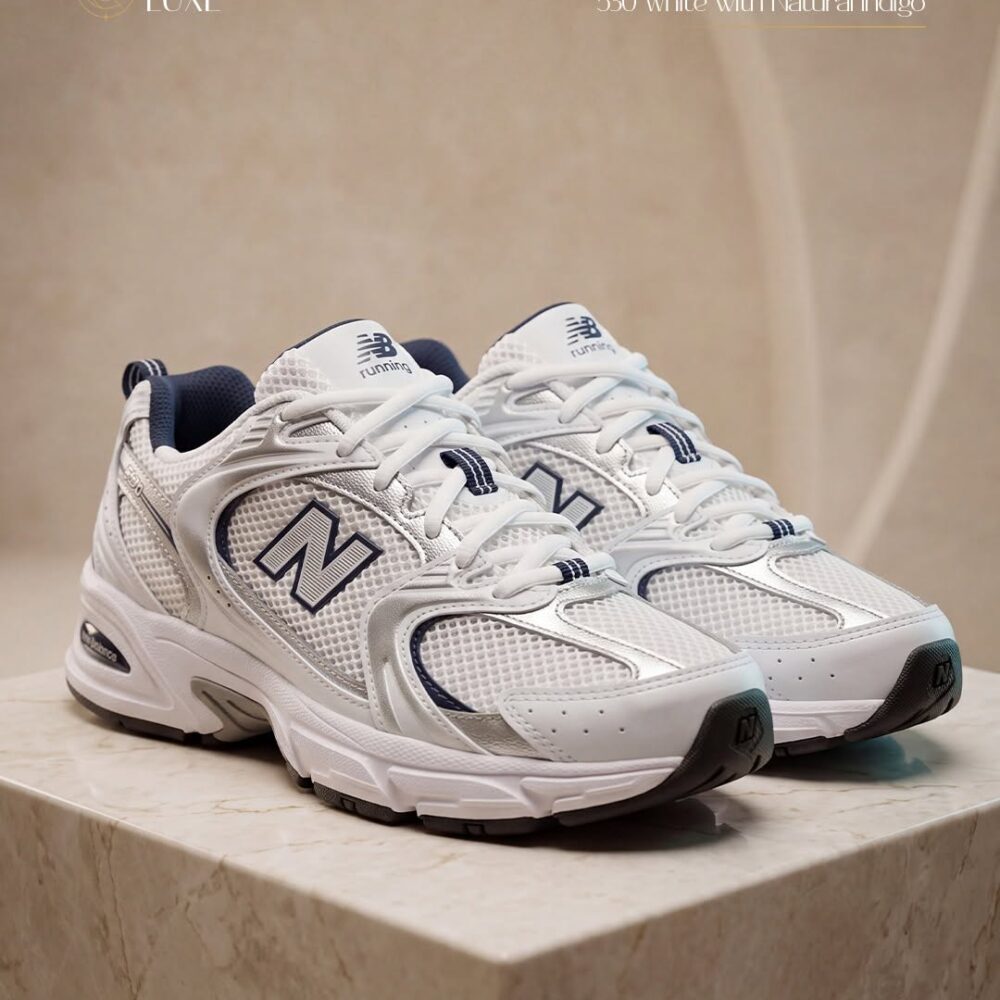 New Balance 530 White with Natural Indigo